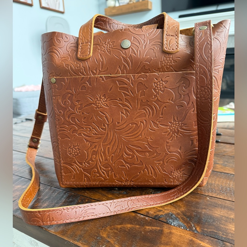 Portland Leather Mini Crossbody Tote in color Meadow